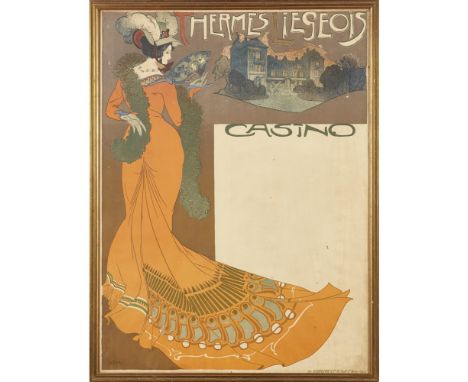 GEORGES DE FEURE (1868-1943)  POSTER: 'THERMES LIEGOIS - CASINO', 1898   lithograph, printed marks IMP. BOURGERIE &amp; CIE. 