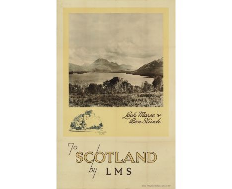 ANONYMOUS  SCOTLAND BY LMS, LOCH MAREE AND BEN SLIOCH  offset lithograph, condition B+; backed on linen  102cm x 64cm (40in x