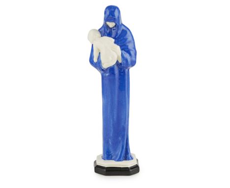 PHOEBE STABLER (1879-1955)  ASHTEAD POTTERS ART DECO 'MADONNA &amp; CHILD' CIRCA 1925   impressed PHOEBE STABLER to the base 