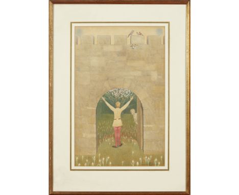 [§] NORMAN WILKINSON (1878-1971)  THE SECRET GARDEN, 1908   watercolour, signed and dated lower right NORMAN WILKINSON OF FOU