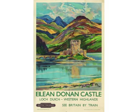 KENNETH STEEL (1906-1973)  EILEAN DONAN CASTLE, LOCH DUICH- WESTERN HIGHLANDS  lithograph in colours, c.1950, condition B+; n