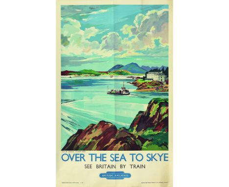 KENNETH STEEL (1906-1973)  KYLE OF LOCHALSH, SKYE  lithograph in colours, c.1950, condition B+; not backed  102cm x 64cm (40i