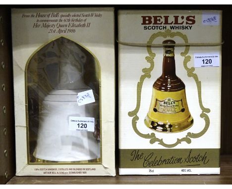 Bells Scotch Whisky '60th Birthday of HM Queen Elizabeth II, 21st April 1986', 75cl, 43°GL, also a Bells Blended Scotch Whisk