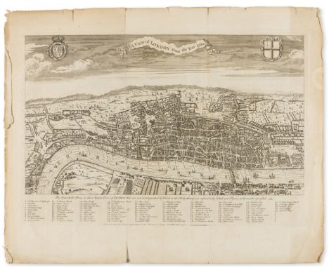 London Panoramas.- Maitland (William) A View of London about the Year 1560, bird's-eye view looking north over the Thames, fr