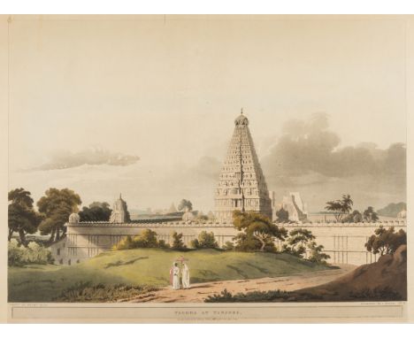 India and the Middle East.- Salt (Henry) Pagoda at Tanjore; The Pass of Atbara in Abyssinia, both from: 'Twenty-Four Views in