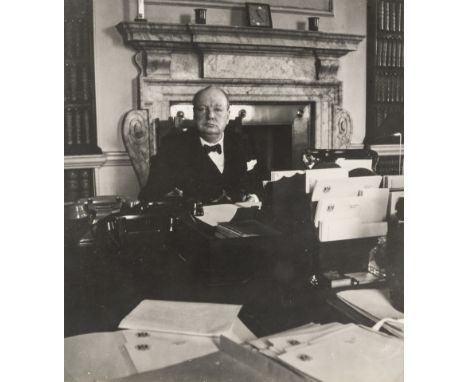 Churchill (Sir Winston Spencer).- Beaton (Cecil) Sir Winston Churchill at 10 Downing Street, silver gelatin print, c.205 x 18