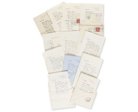 Southall (Joseph Edward, painter and pacifist, 1861-1944) 14 Autograph Letters signed to Laurence W. Hodson, 28pp., 8vo, Edgb