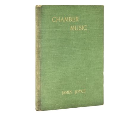 Joyce (James) Chamber Music, first edition, first issue with thick laid endpapers, pictorial title, small damp-stain to outer