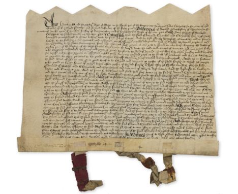 Yorkshire.- Indenture agreement between Edward Barkeston of Sherburn and Charles Jacson of Darrington and Elizabeth his wife 