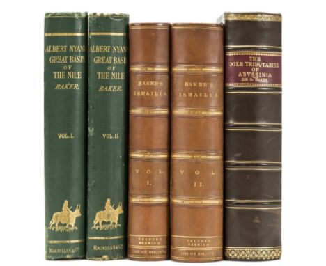 Africa.- Baker  (Sir Samuel White) The Albert N'Yanza, Great Basin of the Nile, 2 vol., 2 maps (1 folding), short tear to fol