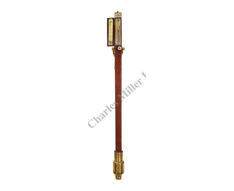 A FINE MAHOGANY MARINE STICK BAROMETER BY WILLIAM CARY, LONDON, CIRCA 1820, signed on silvered plate to top Cary London, silv