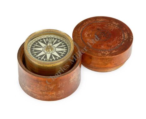 A GOOD POCKET COMPASS BY SPENCER & CO. LONDON, CIRCA 1817, the 1¾in. compass card signed Spencer & Co. No. 66 Wapping with je