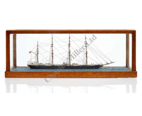 A 33FT:1IN. SCALE WATERLINE MODEL OF THE FAMOUS FOUR-MASTED BARQUE ARCHIBALD RUSSELL, BUILT TO SPECIAL ORDER BY BASSETT-LOWKE