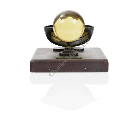 A SUNSHINE RECORDER BY C. DALES & SONS, BOURNEMOUTH, CIRCA 1920, the thick slate base set with brass fittings comprising a ca