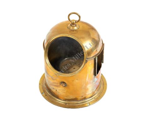 AN HISTORICALLY INTERESTING LIFEBOAT COMPASS FROM THE HOSPITAL SHIP DOVER CASTLE, TORPEDOED 1917, of standard form, with liqu