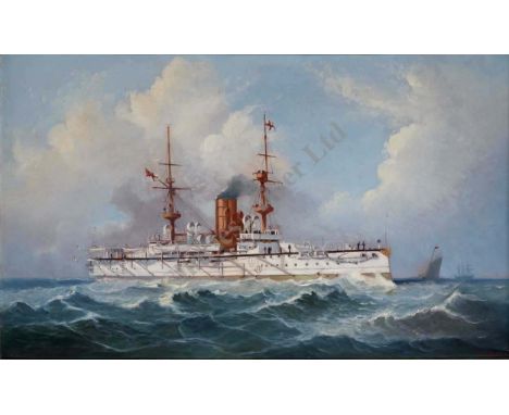 HENRY J. MORGAN (BRITISH, 19TH CENTURY), The Second Class Battleship H.M.S. 'Centurion' (1892), Signed 'H. J. Morgan' (lower 