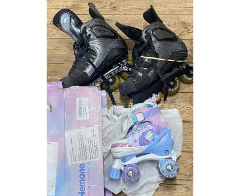 Two pairs of roller skates