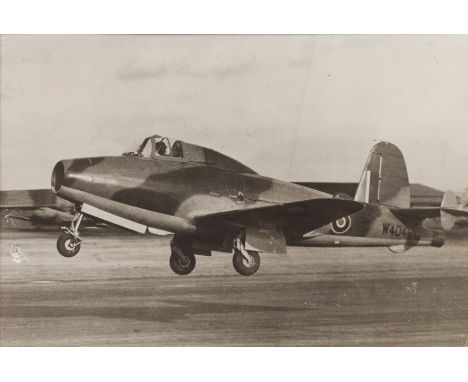 Monochrome photograph of a Gloster Whittle30.5cm x 45.5cm and another of a Bristol Beaufighter, 33cm x 45.5cmNote: The Gloste