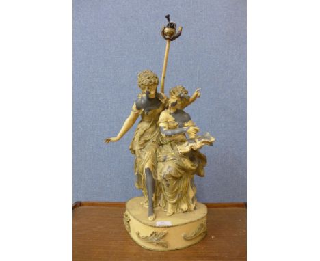 A figural table lamp 