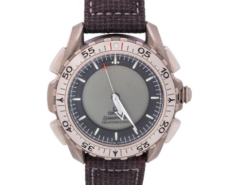 OMEGA Speedmaster X-33 NASA "SPACE-FLOWN by Hans Schlegel on STS-122" extrem seltene Herrenuhr, Ref. 3291.52.00. Titan, Gehäu