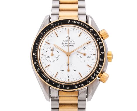 OMEGA Speedmaster Reduced, Ref. 175.0032. Herrenarmbanduhr. Ca. 1990er Jahre. Edelstahl/Gold 18K. Automatikwerk 1140, sehr gu