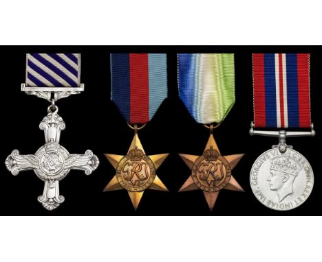 A poignant Second World War D.F.C. group of four awarded to Flight Lieutenant D. A. Buchan, Royal Air Force, late Royal Tank 