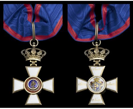 Germany, Oldenburg, House and Merit Order of Peter Frederick Louis, Commander's neck Badge, 73mm including crown suspension x