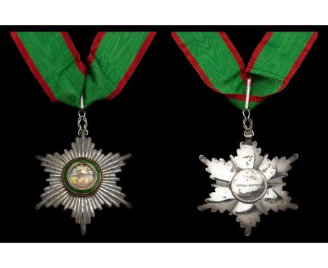 Persia, Empire, Order of the Lion and the Sun, Commander's neck Badge, by Arthus Bertrand, Paris, 68mm, silver, silver-gilt a