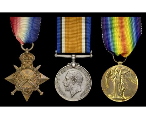 The 'Gallipoli 1915' casualty's group of three awarded to Private A. H. Pert, 19th Battalion, Australian Imperial Force, who 