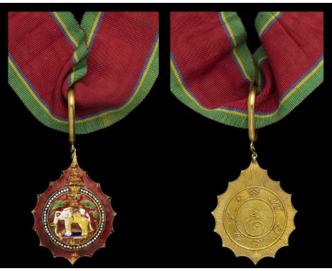 Sold by Order of a Direct DescendantThe early Order of the White Elephant bestowed upon Major J. F. A. McNair, Royal Artiller