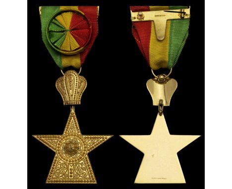 Ethiopia, Kingdom, Order of the Star of Ethiopia, 4th Class Knight's breast Badge, by Mappin &amp; Webb Ltd., London, 76mm in
