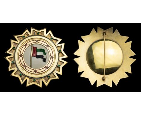 United Arab Emirates, Order of Independence, 2nd Type, 2nd Class, breast Star, trial, by Spink &amp; Son, silver-gilt with te