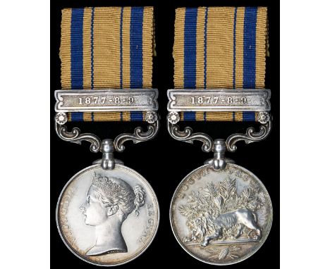 South Africa 1877-79, 1 clasp, 1877-8-9 (Pte. C. Kock. F. A. M. Police.), good very fine…