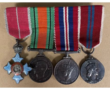 The mounted C.B.E. group of four miniature dress medals worn by Captain W. R. J. Redman, Royal NavyThe Most Excellent Order o