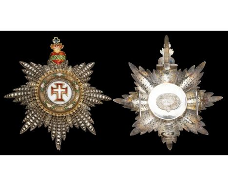 Portugal, Military Order of Christ, 2nd Class breast Star, silver-gilt, silver and enamel, 9.2cm x 8.6cm, by Boullanger, Pari
