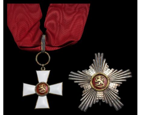 Finland, Republic, Order of the Red Lion of Finland, Commander's 1st Class set of Insignia, by Tillander, Helsinki, comprisin