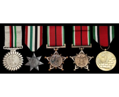 United Arab Emirates, First Anniversary of Independence Star 1972, scarce; Armed Forces Unification Medal 1976; 15th National