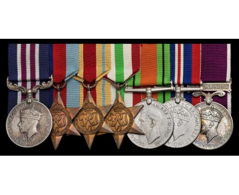 The superb 'mine-clearance 1943' M.M. group of seven awarded to Lance-Sergeant W. F. T. Beet, Royal Engineers, who cleared 70