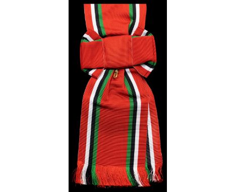 United Arab Emirates, Order of Independence, full sash with fittings, plus a further length of riband, both by Spink &amp; So