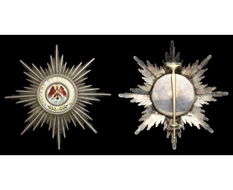 Germany, Prussia, Order of the Red Eagle, 1st Class breast Star, 91mm, silver, silver-gilt and enamel, enamel cracks to centr