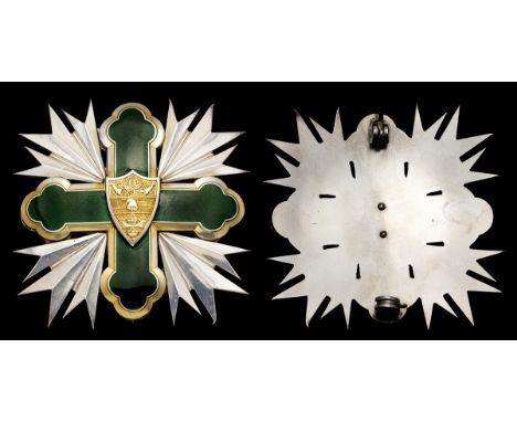 Colombia, Republic, Order of San Carlos, Grand Cross breast Star, 70mm, silver, silver-gilt and enamel, a few ray tips slight