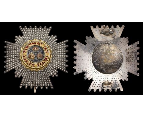 The Most Honourable Order of the Bath, Civil Division, Knight Commander's (K.C.B.) breast Star, silver gold and enamel, rever