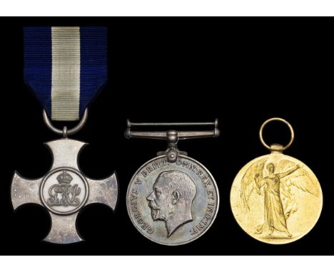 The Great War Motor Launch 'Mine laying operations off the Gallipoli coast' D.S.C. group of three awarded to Lieutenant N. C.