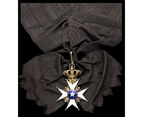 Sweden, Kingdom, Order of the North Star, Knight Grand Cross set of Insignia, by C. F. Carlman, comprising sash Badge, 80mm i