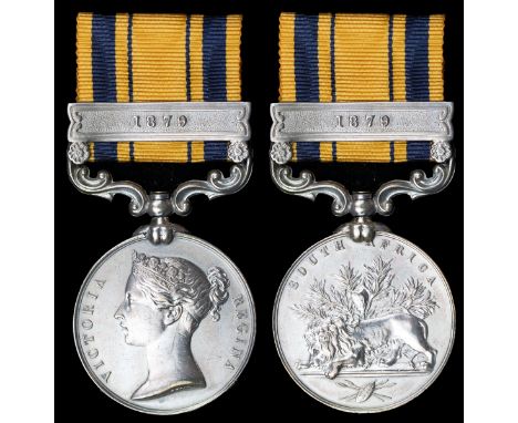 South Africa 1877-79, 1 clasp, 1879 (14281. Sapper. G. Gibson. R.E.), traces of lacquer, very fineServed with the 2nd Company