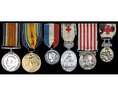 The campaign group of six awarded to Nurse K. L. Lane, French Red CrossBritish War and Victory Medals (K. L. Lane.); France, 