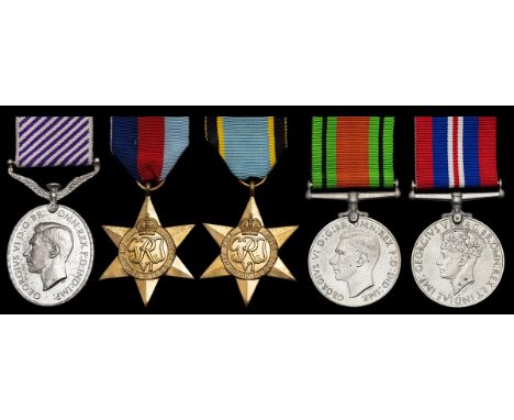 A good 'Air Gunner's' D.F.M. group of five awarded to Flight Sergeant A. Massey, No. 51 Squadron, Royal Air Force, who served