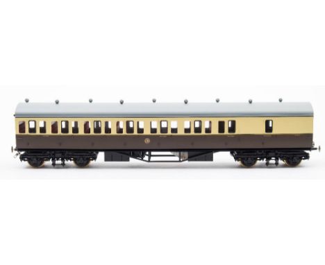 Garden Railway Specialist O gauge GWR cream and brown First/Guard passenger carriage 6763:, in original box with foam packing