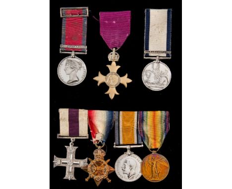 A WWI Military cross group of four to Major R D Bennett, Middlesex Regiment, GRV Military Cross inscribed to reverse 'Capt, R