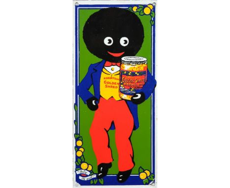 A late 20th century Robertsons Golden Shred 'Golly it's Good' enamel advertising sign by Garnier &amp; Co Ltd, London:, circa